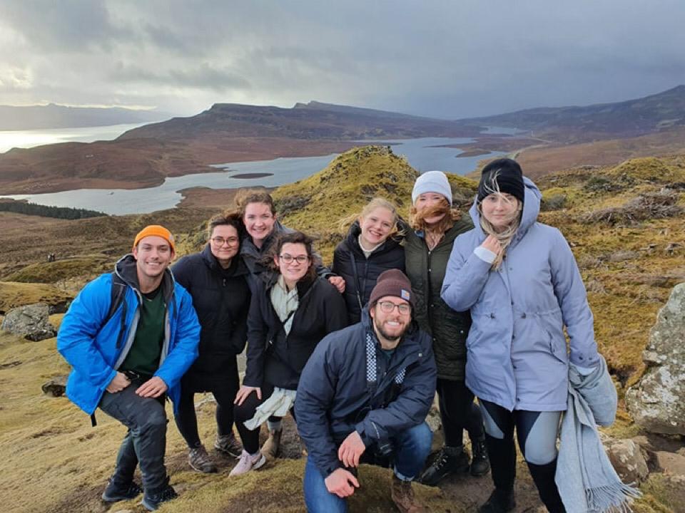 Students Hiking in Scotland